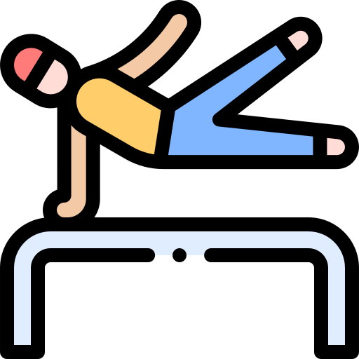 a person swinging at parallel bars
