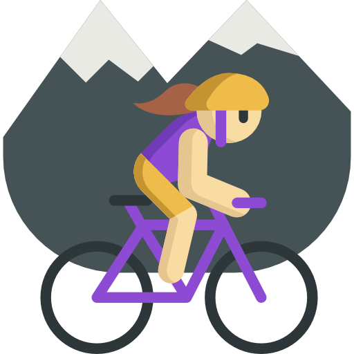 a woman on a bicycle