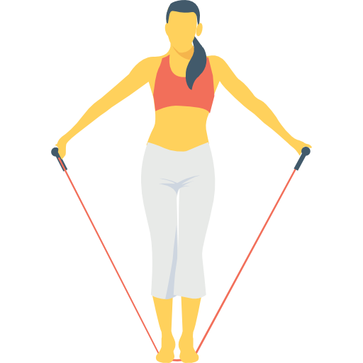 woman holding jump rope