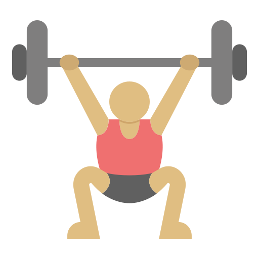 man lifting weights